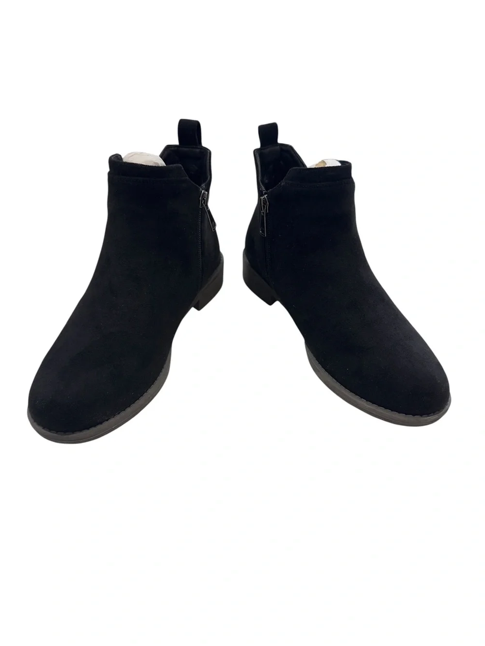 Propet Black Faux Suede Chelsea Ankle Boots Women’s Size 7 M Side Zip Comfort